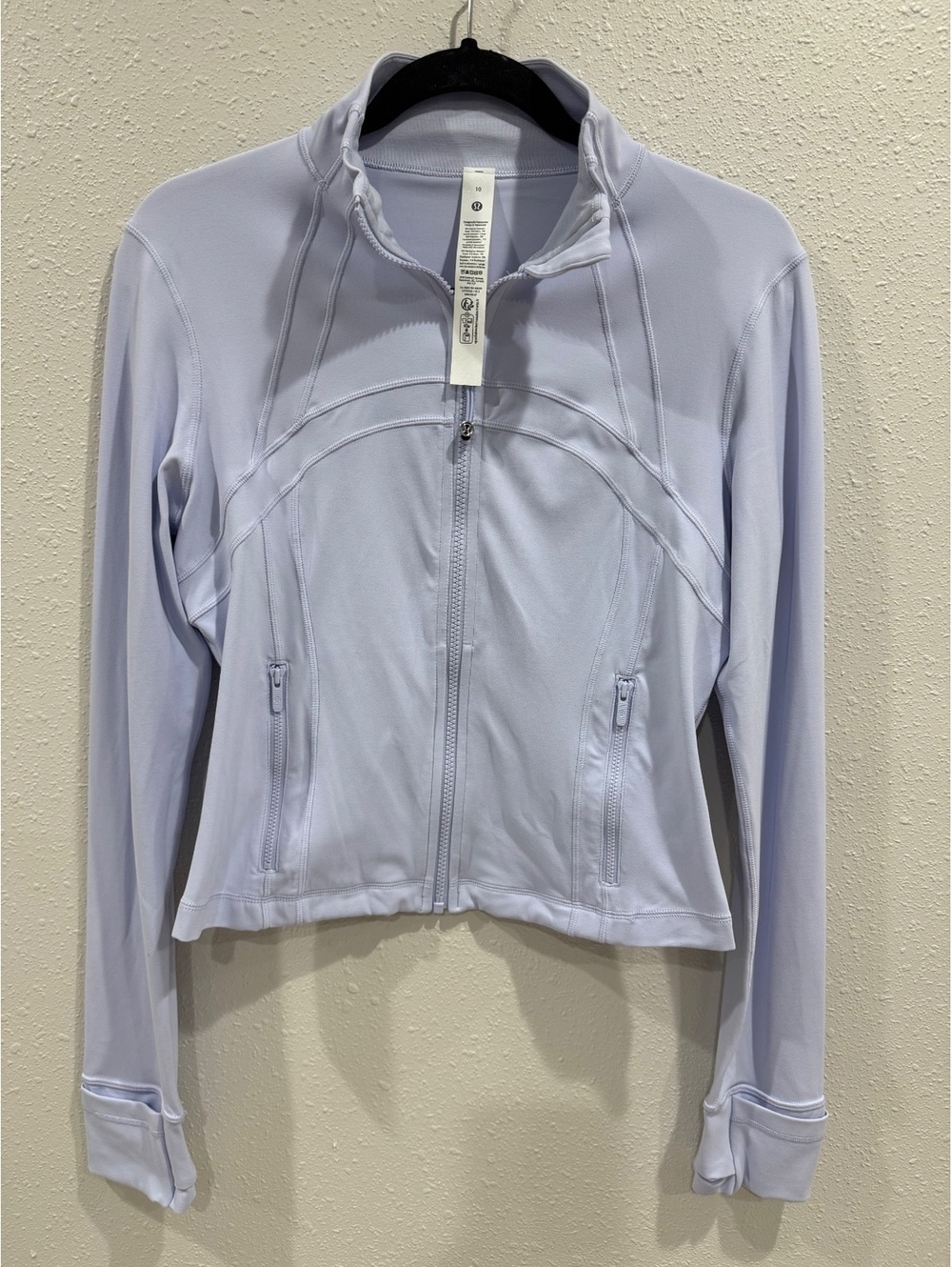 Lululemon Define Cropped Jacket Nulu Light Blue Lavender Women’s Size 10
